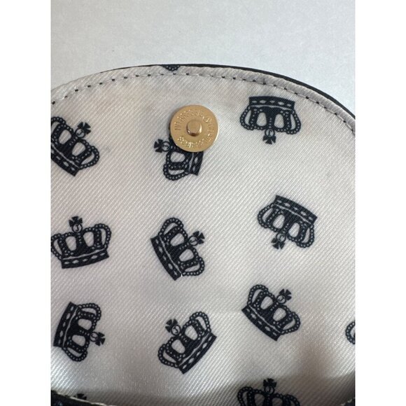 Juicy Couture Black Embossed Crossbody Bag Gold Chain Strap; Crown Print Lining* - Picture 8 of 8